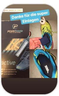 Instagram Story - über einen positiven Erfahrungsbericht mit Powerinsole