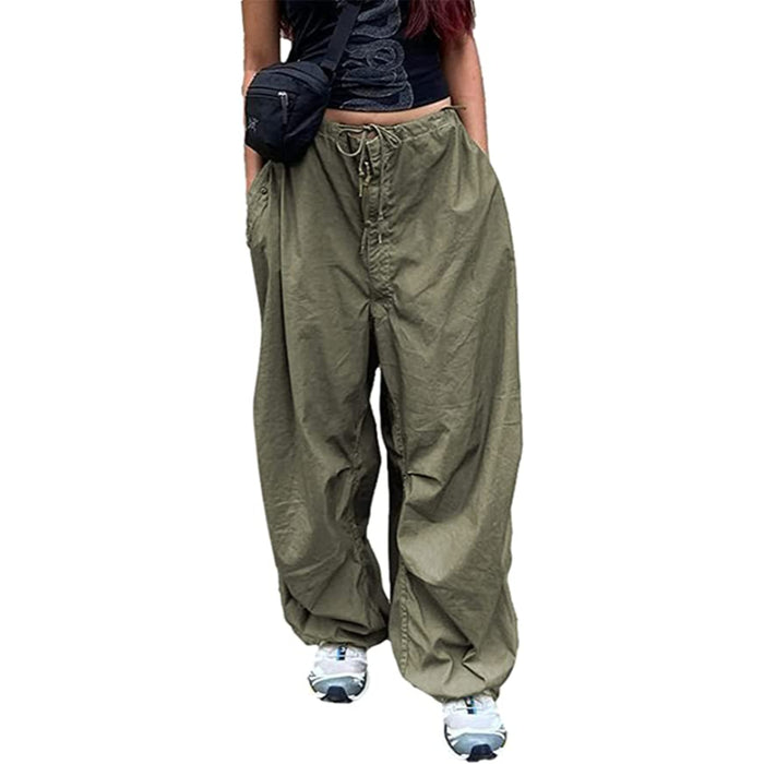 Women's Baggy Cargo Pants Wide Leg Hip Hop Casual Relaxed Fit Sweatpan ...
