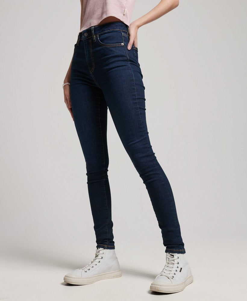 Women's Superdry Vintage High Rise Skinny Jeans Dark Wash –