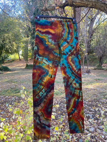 Women's Medium Reverse Geode Leggings in Earthy Rainbow – Sunshine Daydream  Designs