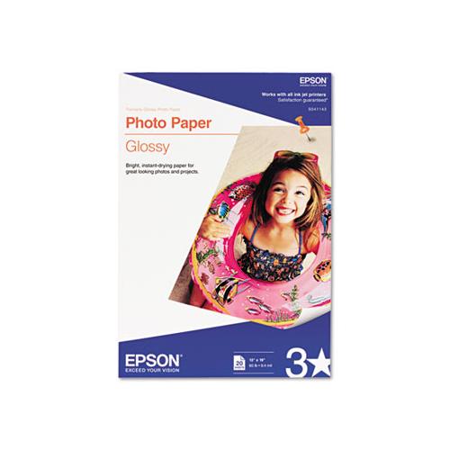 Glossy Photo Paper, 9.4 Mil, 13 X 19, Glossy White, 20-pack