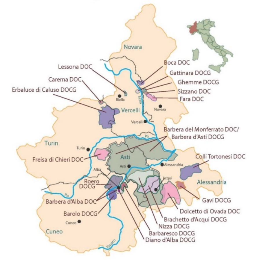 Piemonte Map
