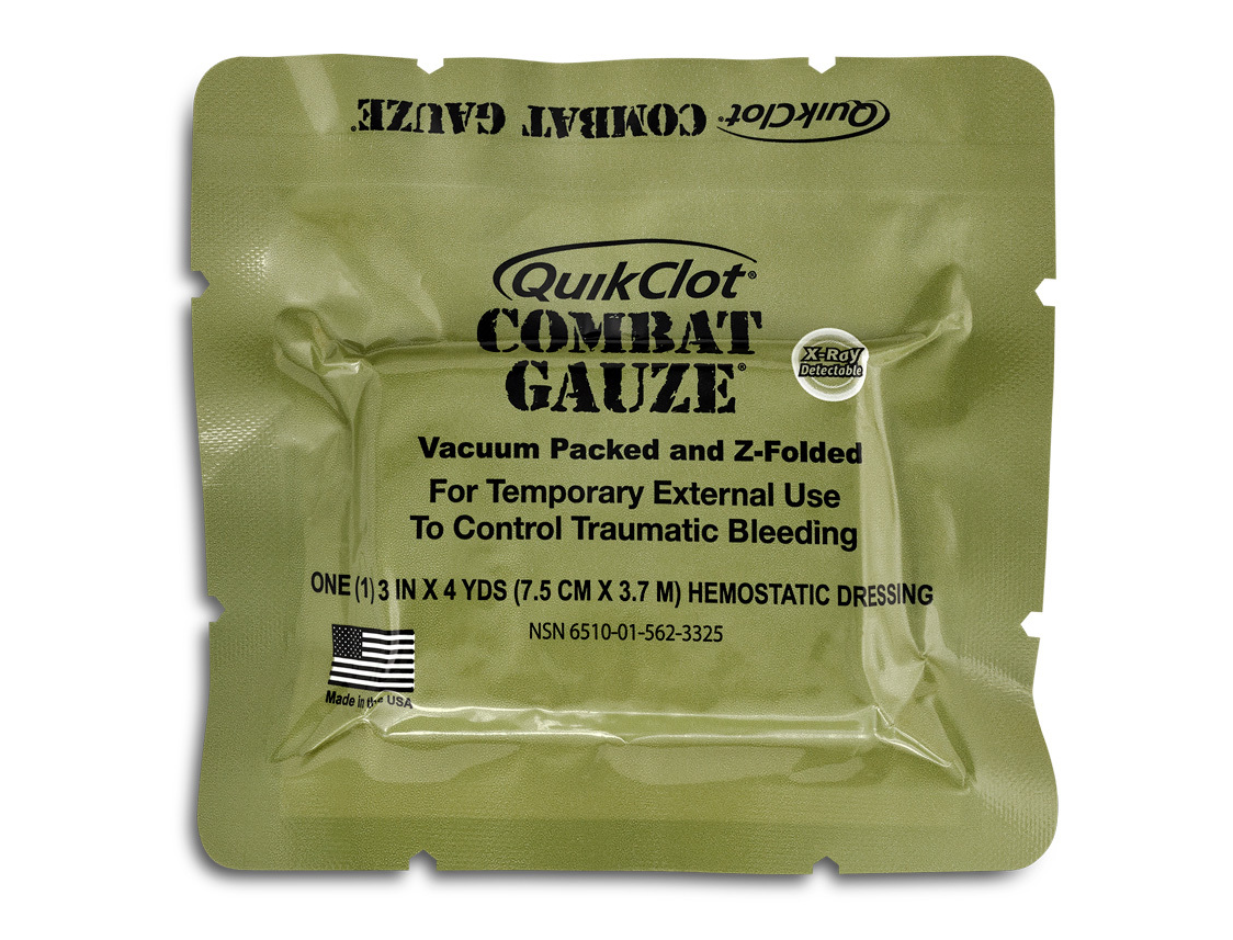 Z-Medica® QuikClot® Combat Gauze™, Z-Fold, X-Ray, 3