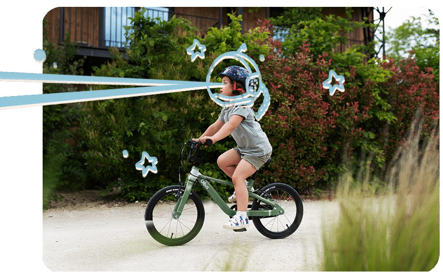 Enfant accélére vélo 16 pouces vert forêt