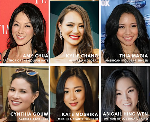 Amy Chua, Cynthia Gouw, Abigail Hing Wen, Thia Magia, Kylie Chang, and many other influential figures!