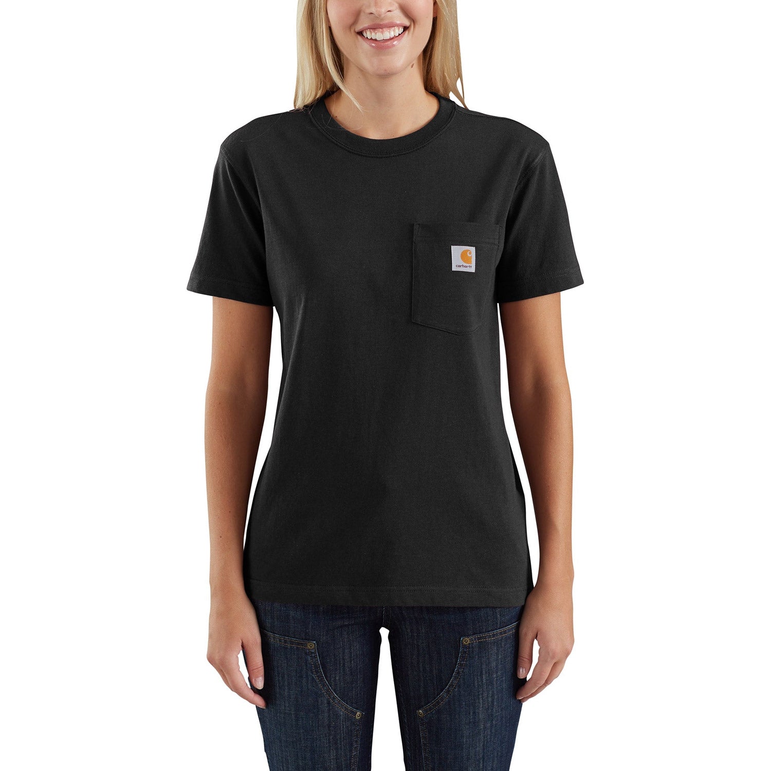 Carhartt Women's Short Sleeve Pocket T-Shirt_Beet Red Heather - Work World