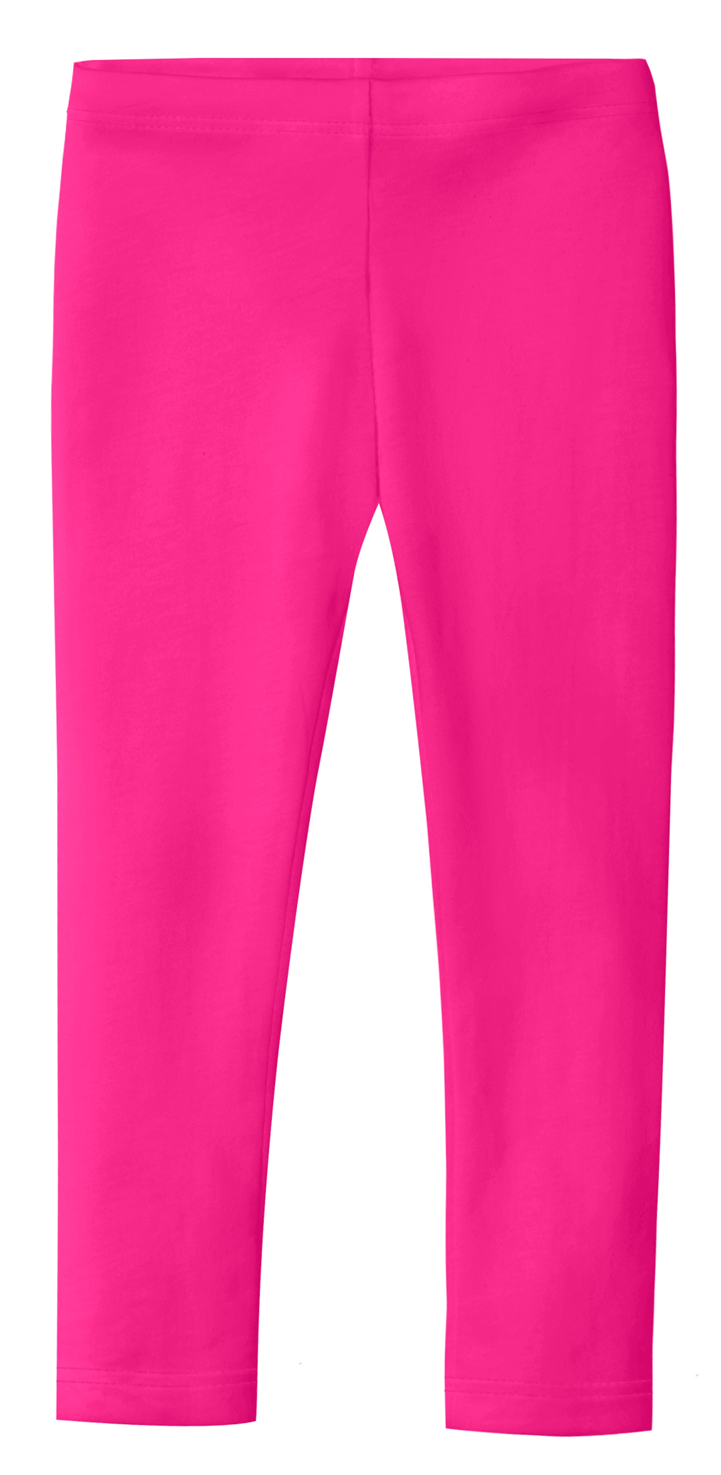 Girls Soft Organic Cotton Leggings  Bright Light Pink - City Threads USA