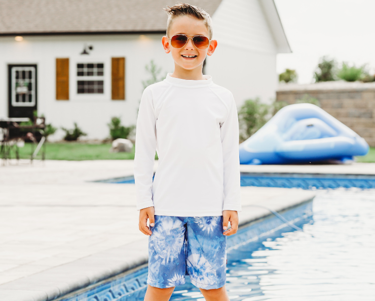 Boys UPF 50+ Recycled Polyester Soft Stretch Below the Knee