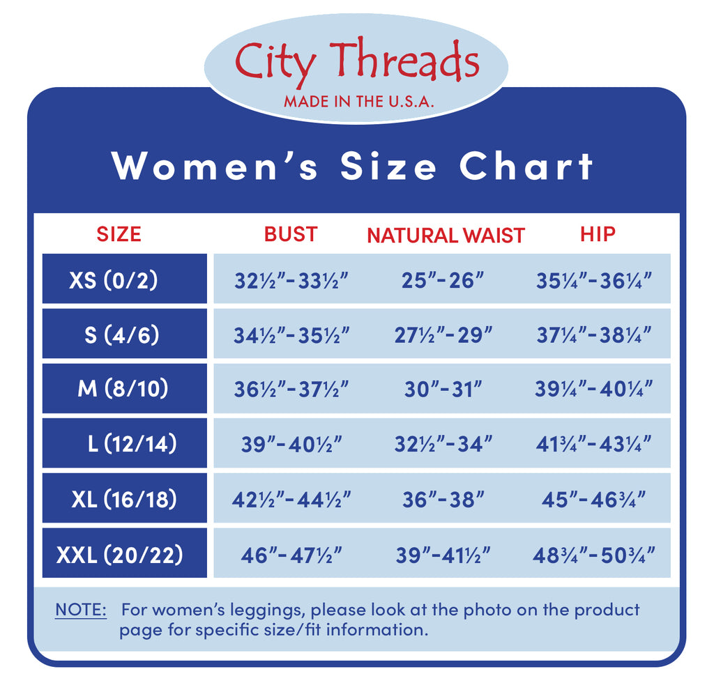 Size Chart – Let's Get This Thread
