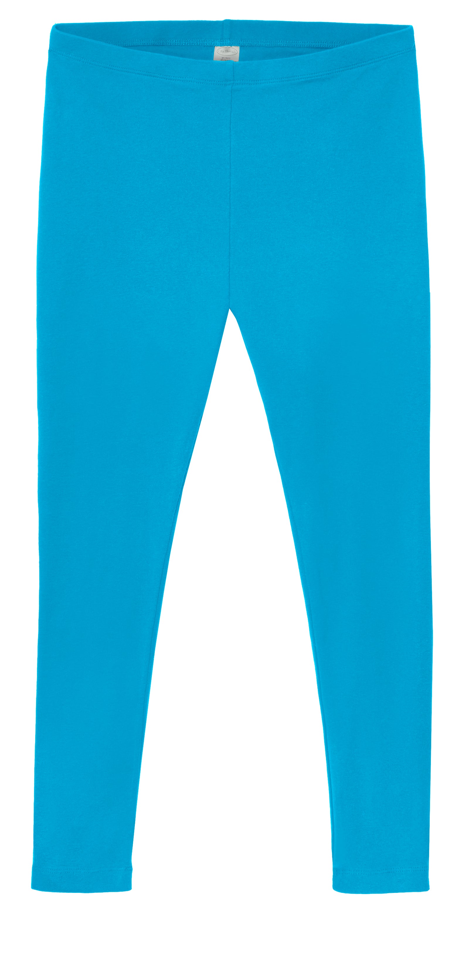 Girls' Leggings 100% Cotton for School Uniform Sports Coverage or Play  Perfect for Sensitive Skin or SPD Sensory Friendly Clothing, Turquoise, 3T  