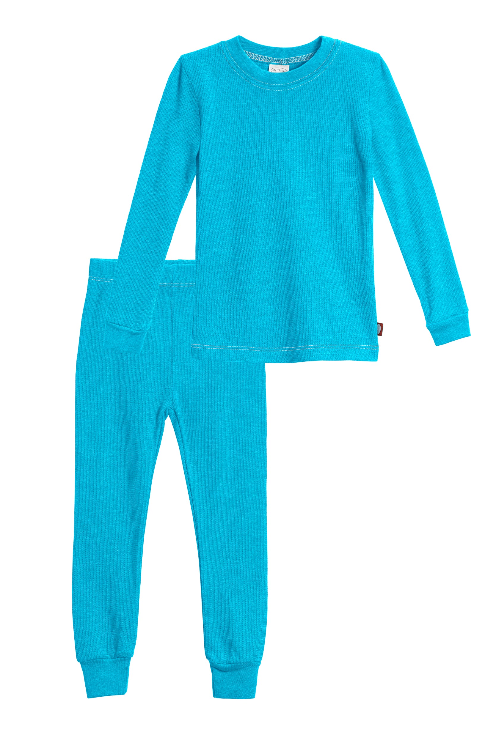 Two-Piece Suit Children's Warm Set Clothes Boys Girls Long Johns Pajamas Kids  Thermal Underwear Solid Colors Color: purple, Kid Size: 130cm