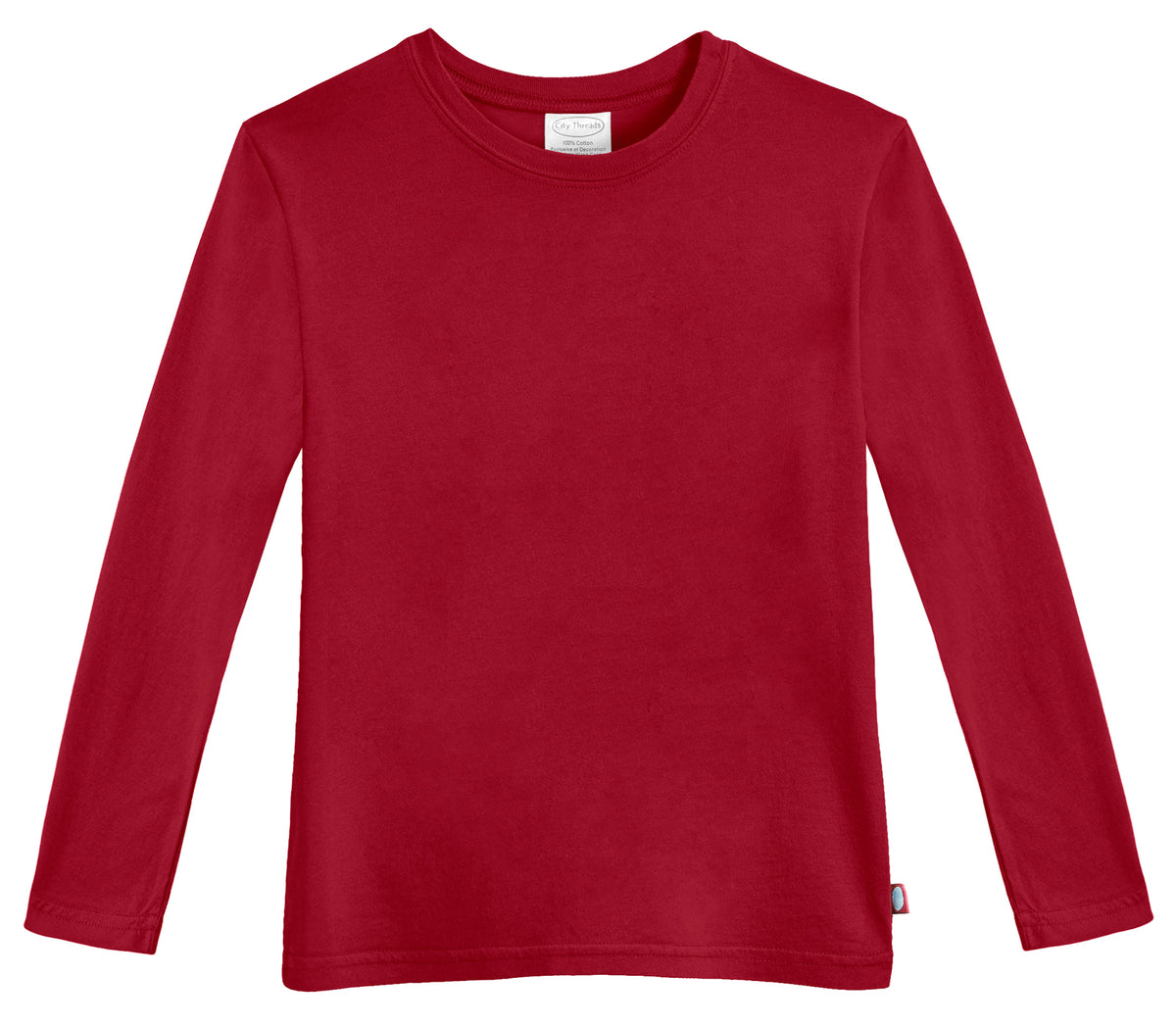 Boys Soft Cotton Long Sleeve Jersey Tee | Red