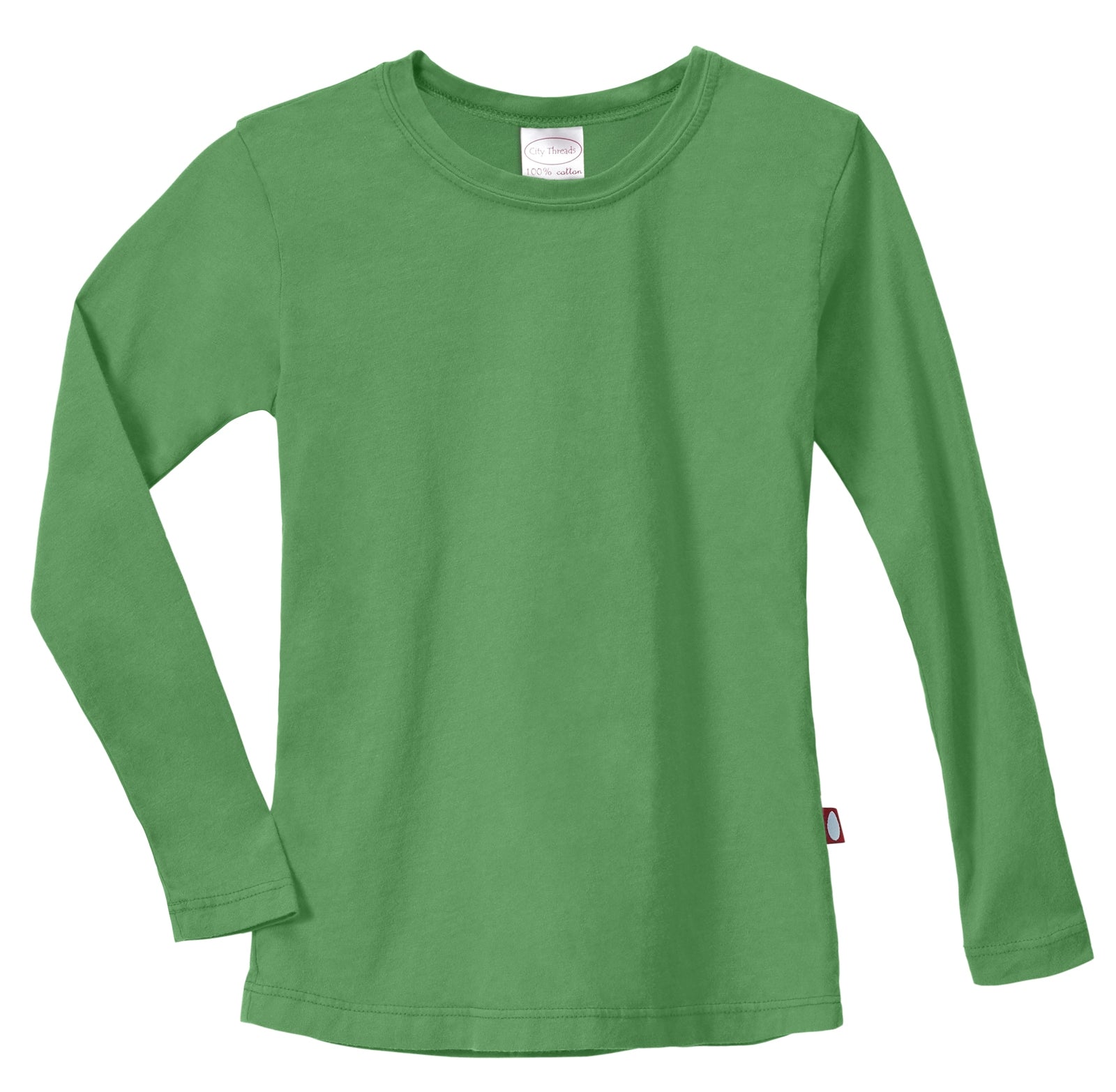 Girls Soft Cotton Jersey Long Sleeve Tee | Forest Green - City Threads USA