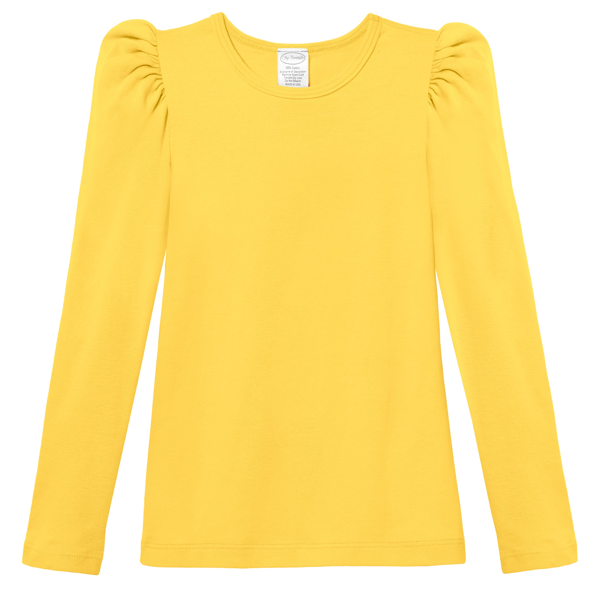 girls yellow long sleeve shirt