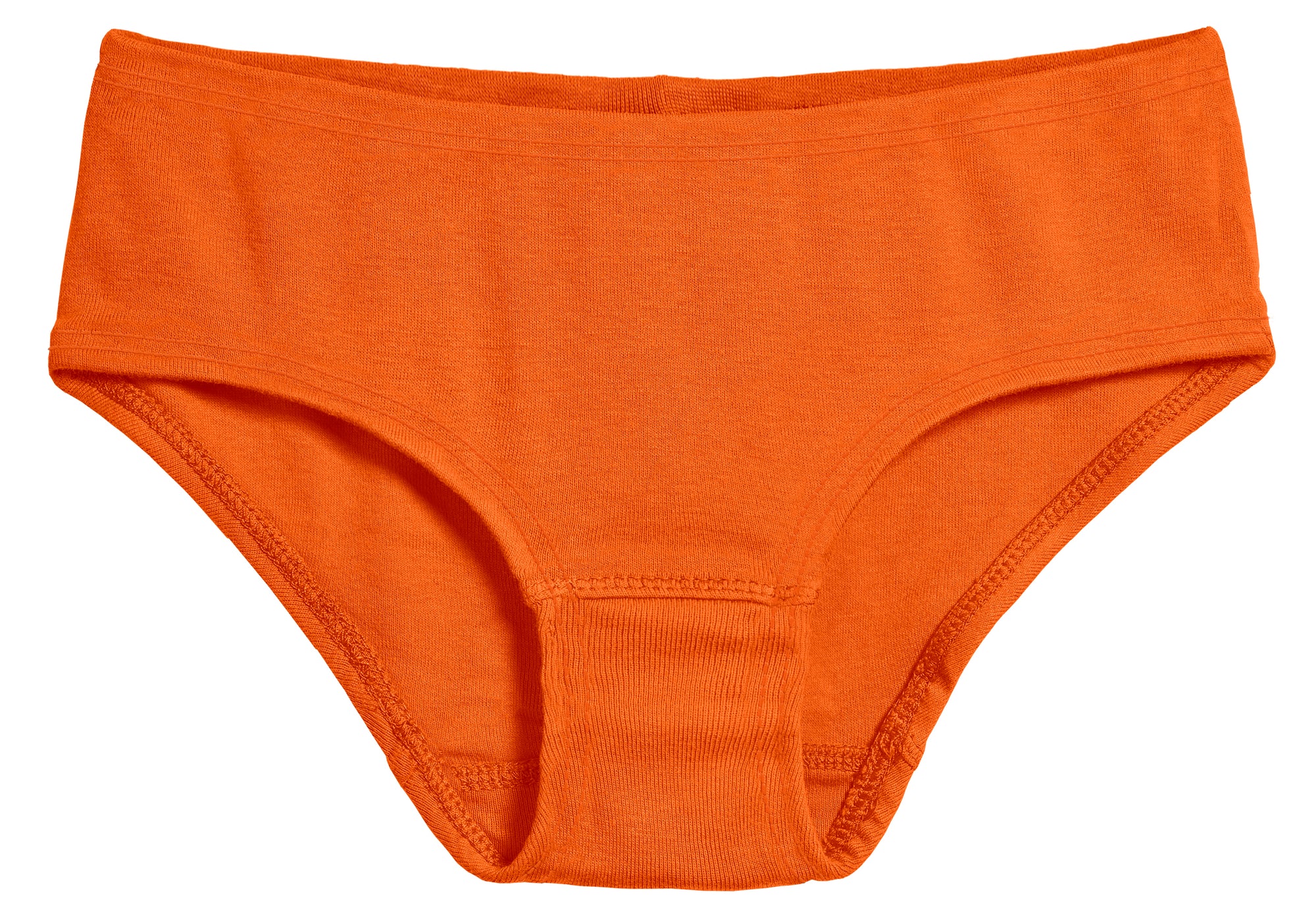 HUPOM Organic Cotton Underwear Womens Girls Panties Briefs Activewear None  Seamless Waistband Orange S