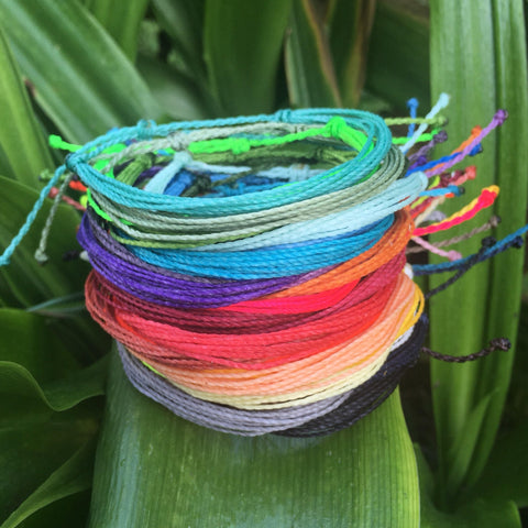 BULK Multicolor String Bracelet - 3 colors - Perfect for fundraising e –  Costa Verde Bracelets