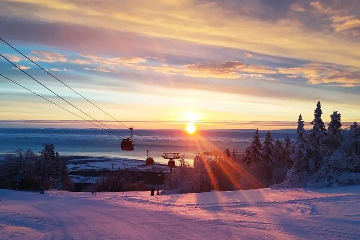 Mont Ste-Anne Quebec Ski Sunset