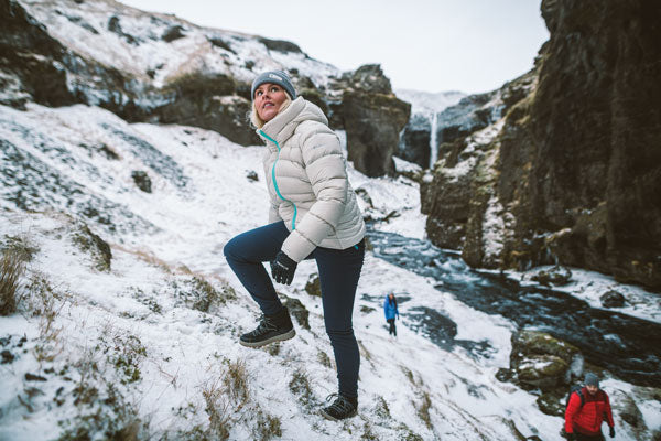 girl hiking mountain