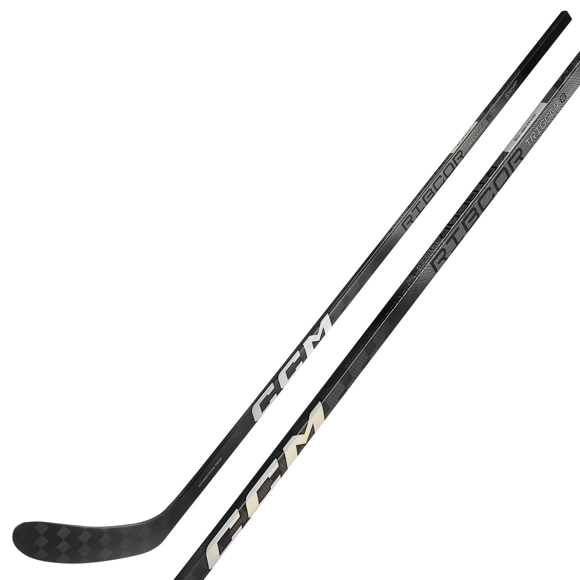 CCM Ribcor Trigger 8 Pro Chrome Edition Junior Hockey Stick (2024)