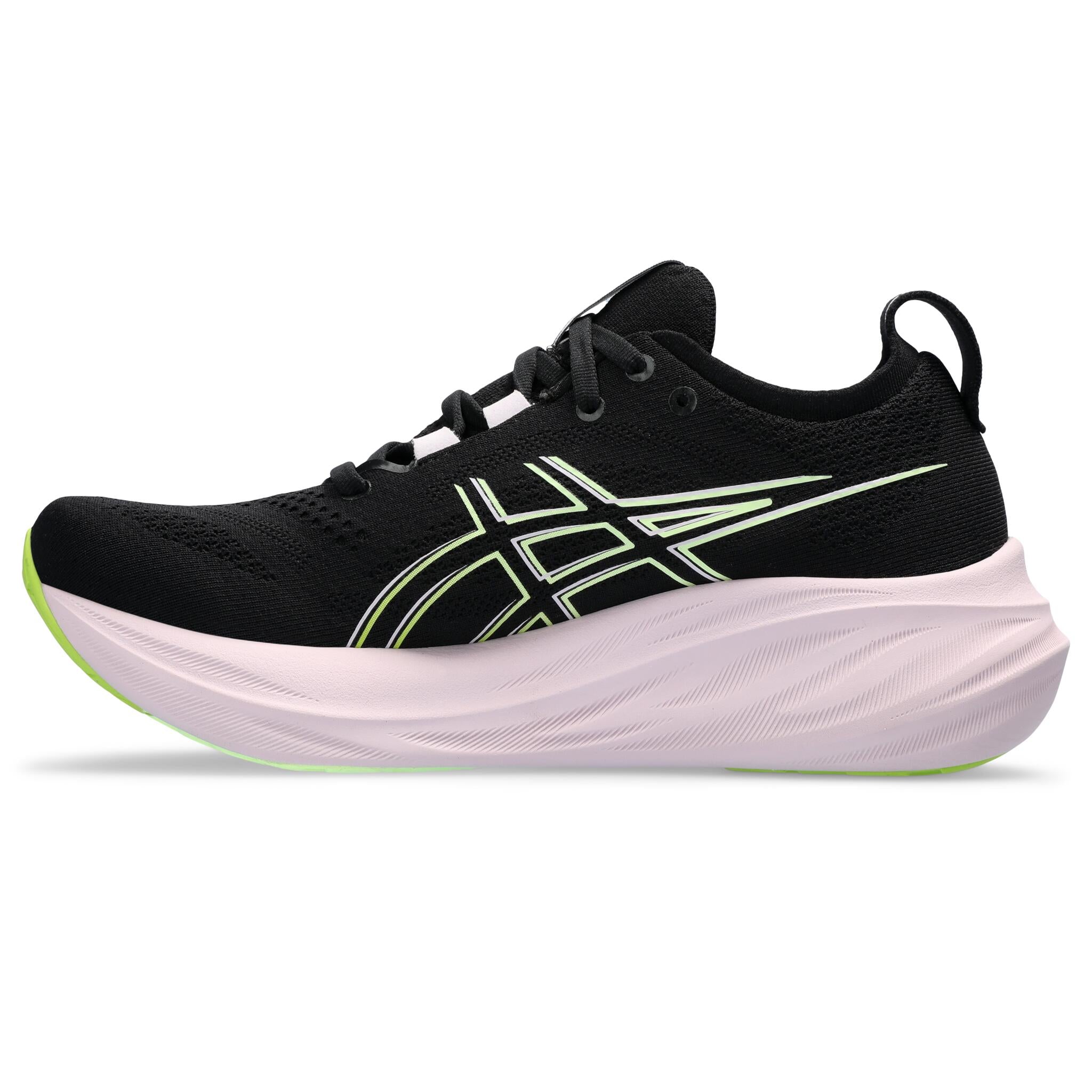 Asics Gel-Nimbus 26 Women's Running Shoes - Black/Neon Lime