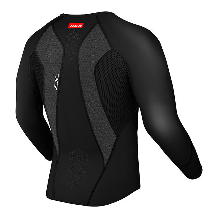 CCM Junior Long Sleeve Compression Top With Gel Application