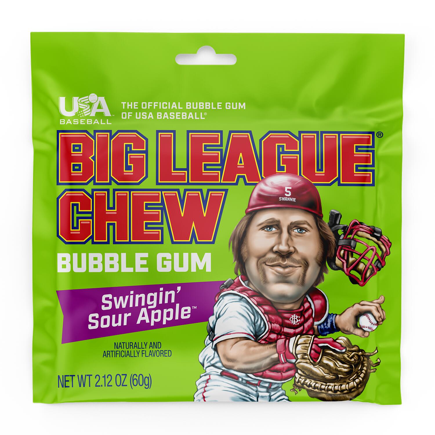 Big League Chew Swinginâ Sour Apple Gum - 60G