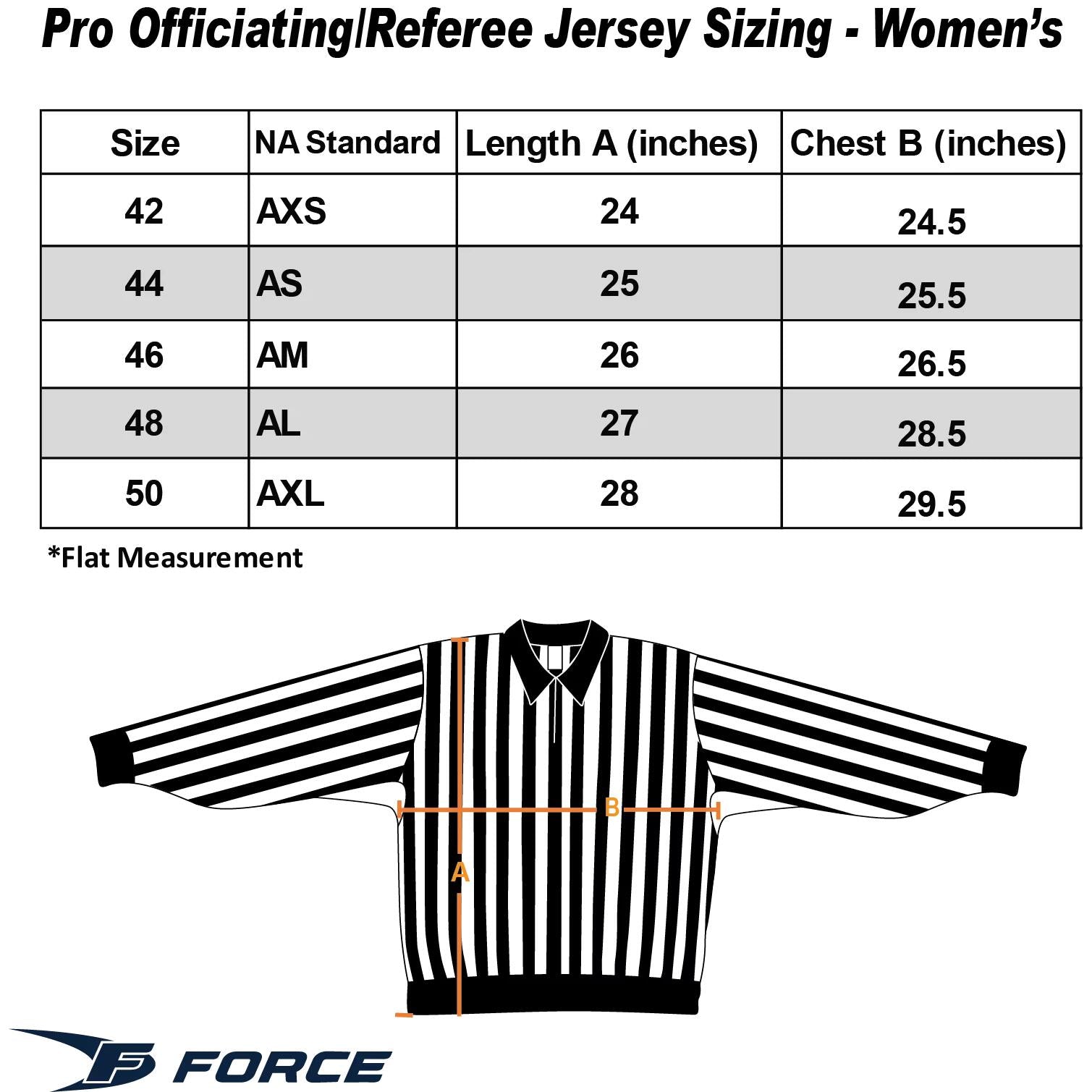 Force Pro Women's Referee Jersey - Red Armbands