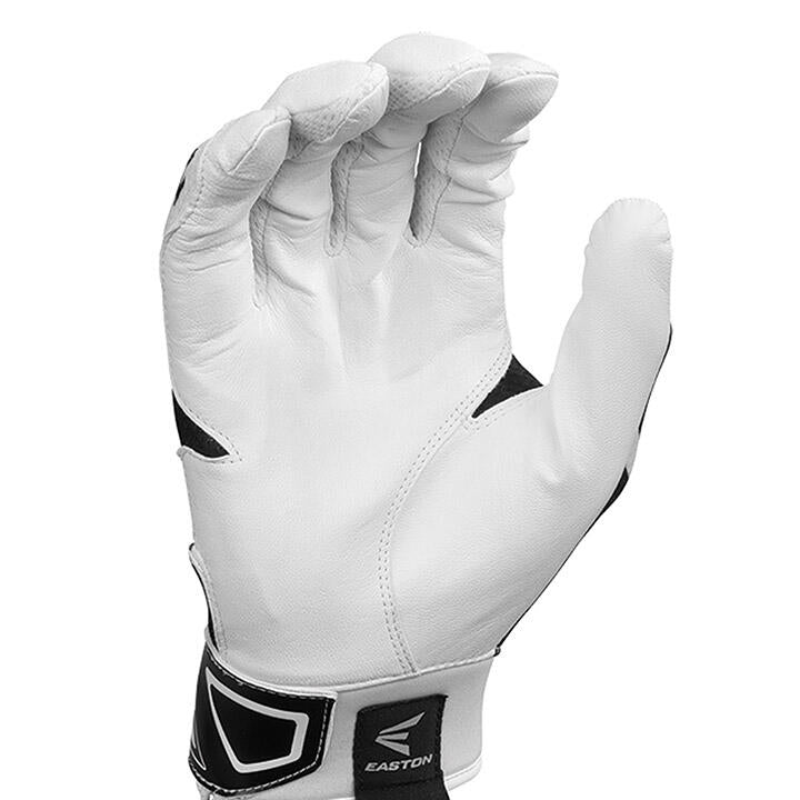 Easton Z3 Hyperskin Youth Baseball Batting Gloves - White / Black