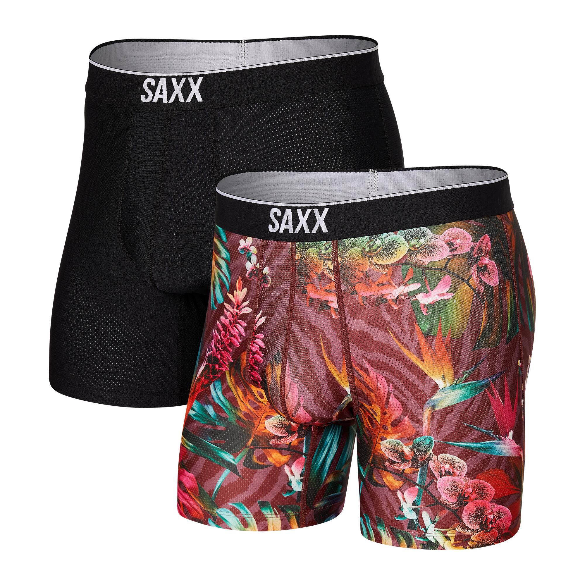 SAXX Volt Boxer Brief - 2-Pack - Tropix Deluxe/Black | Source for Sports
