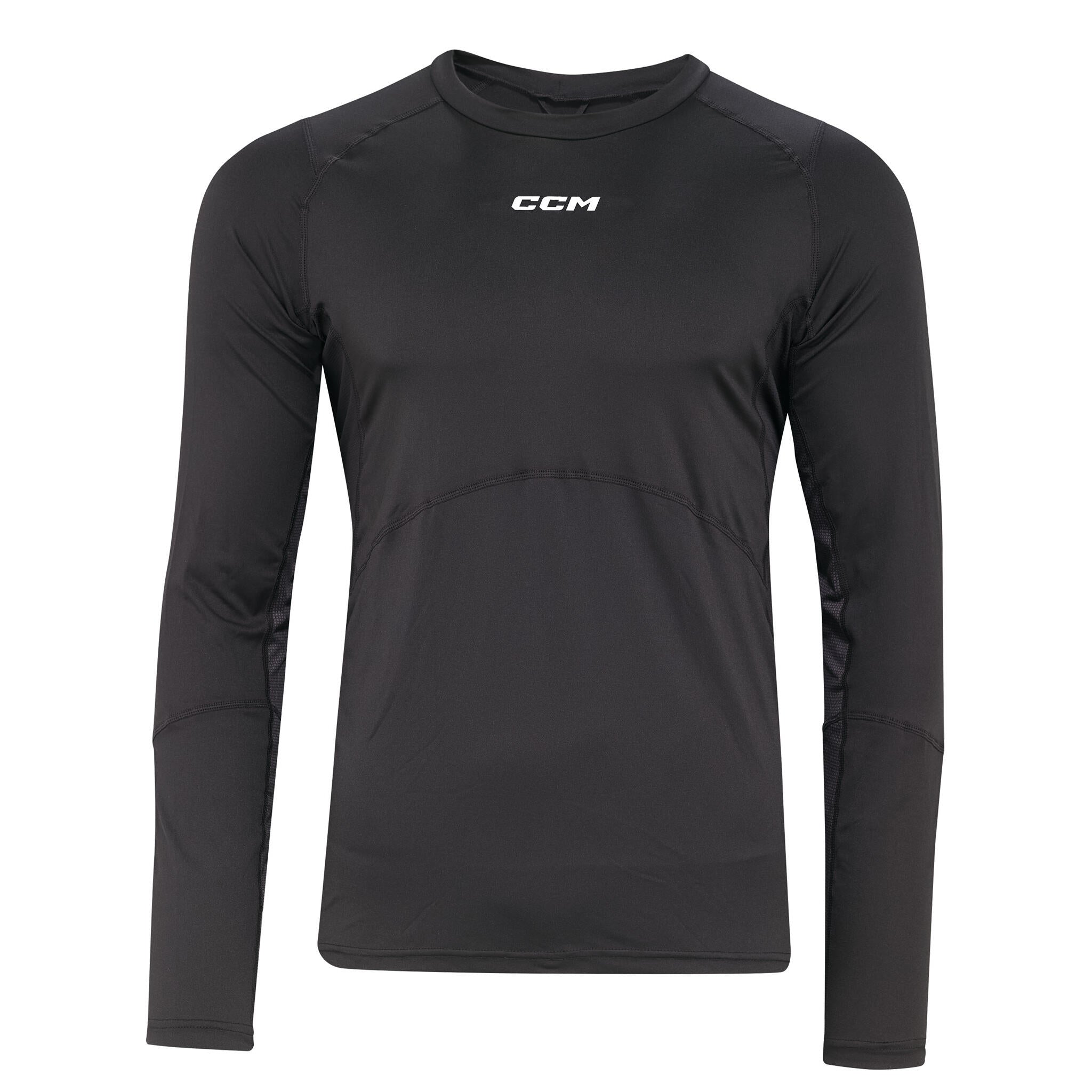 CCM Senior Long Sleeve Compression Baselayer Top With Gel Application