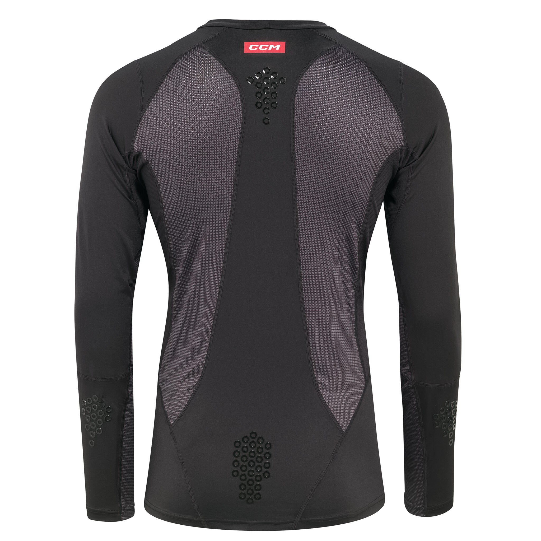 CCM Senior Long Sleeve Compression Baselayer Top With Gel Application