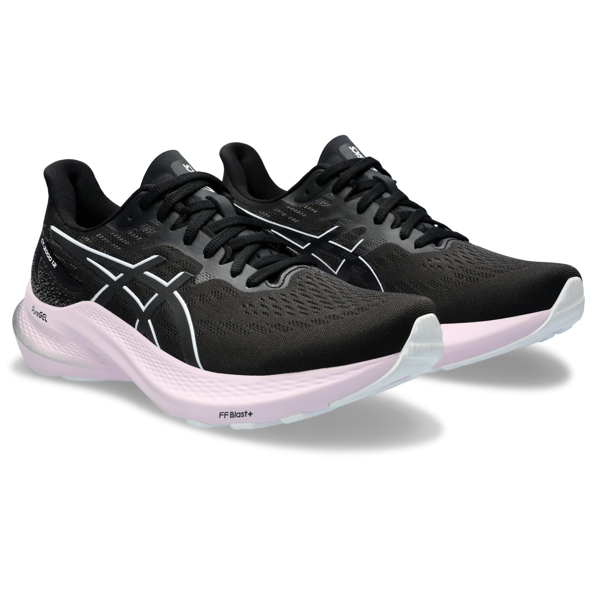 Asics GT-2000 12 Women's Running Shoes - Black/White