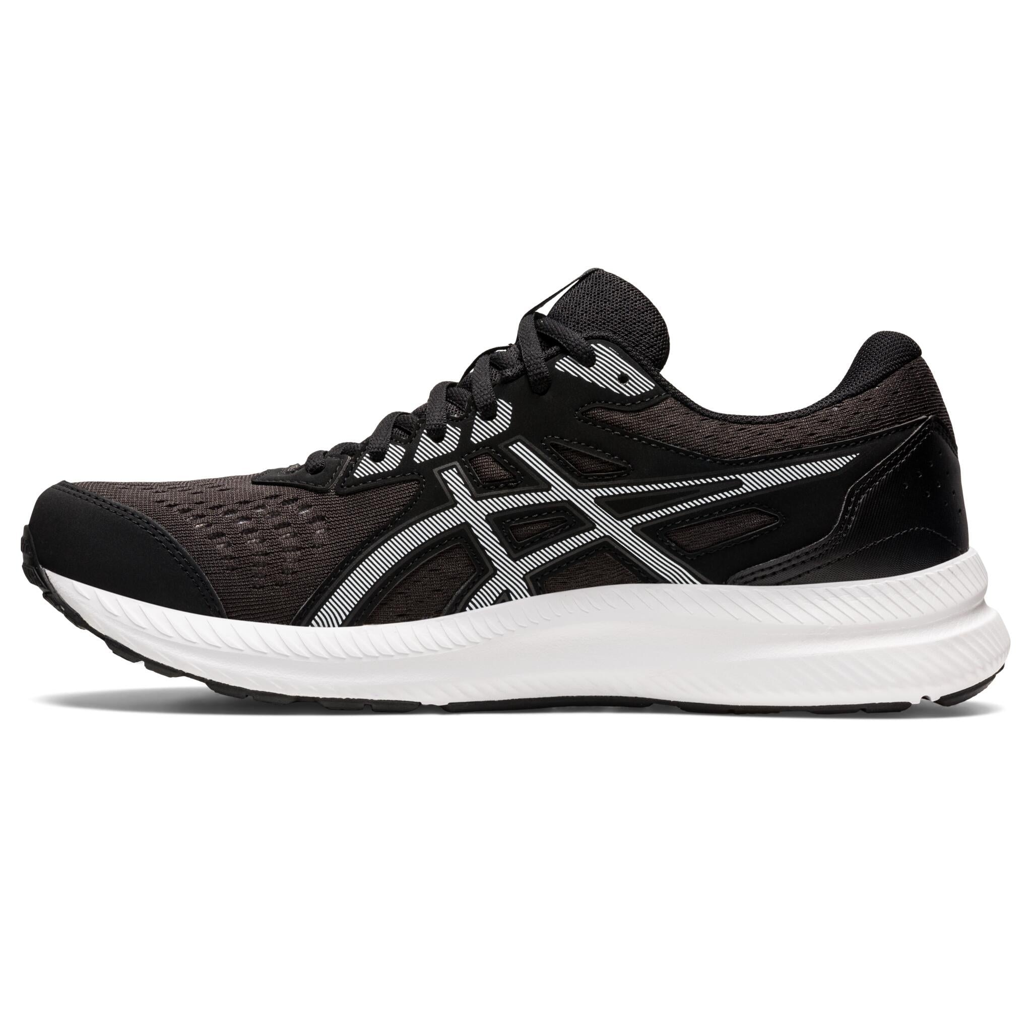 Asics Gel-Contend 8 Men's Running Shoes - D - Black/White