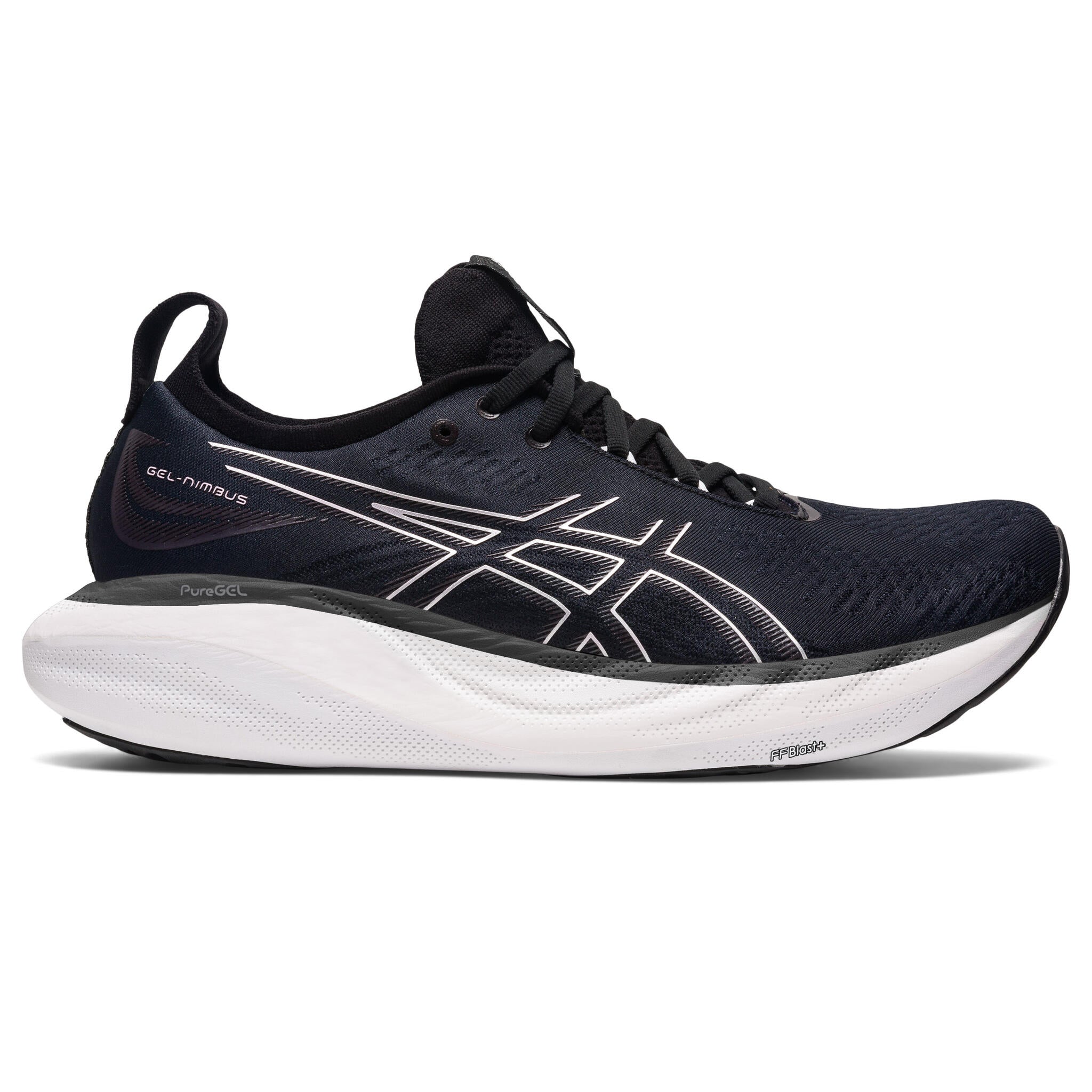 Asics Gel-Nimbus 25 Women's Running Shoes - B - Black/Pure Silver