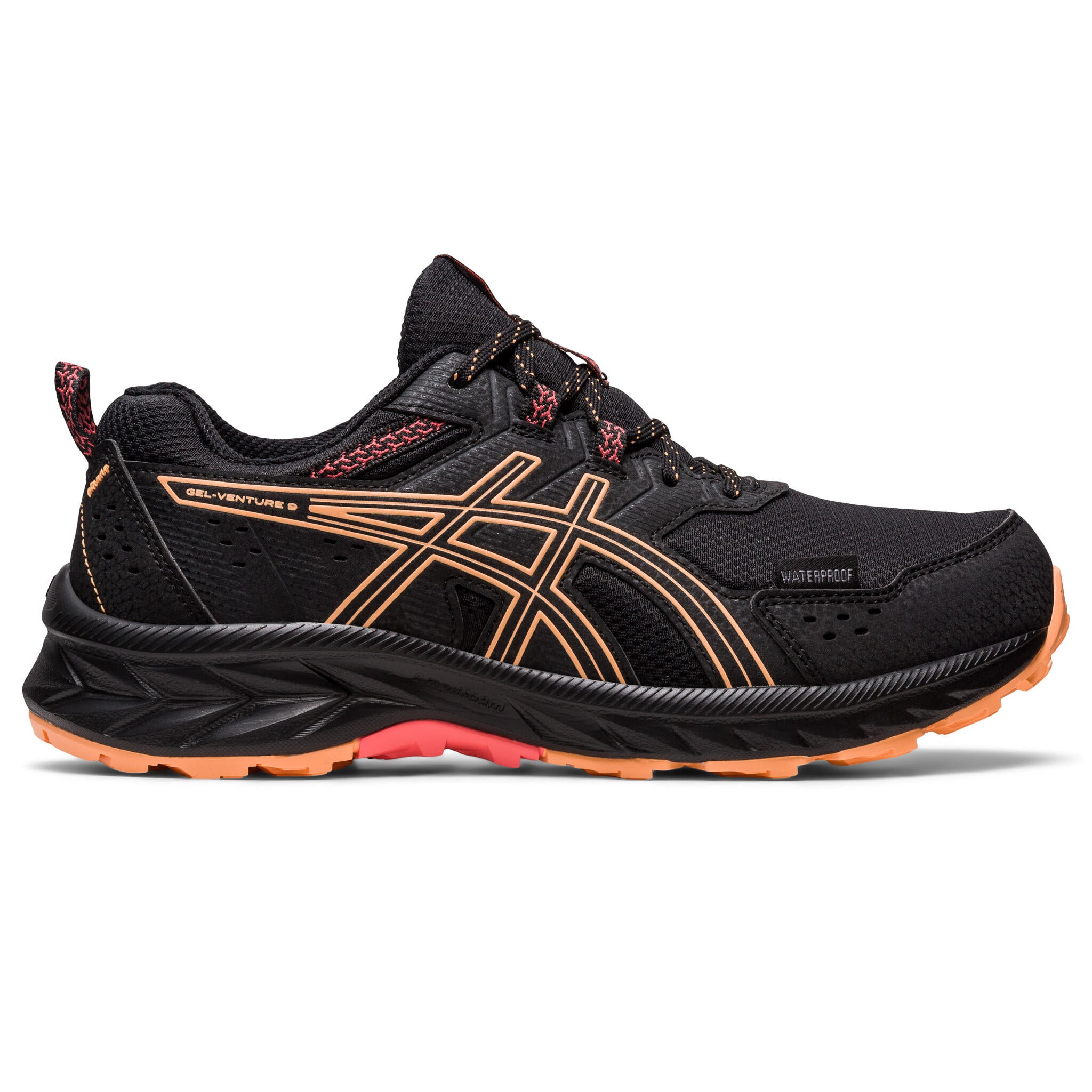 Asics Gel-Venture 9 Waterproof Women's Running Shoes - Black/Dune