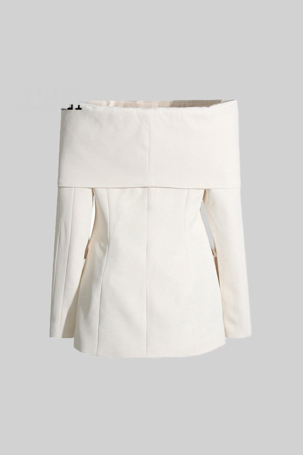 Two Piece Elegant Suit with Metal Details - White