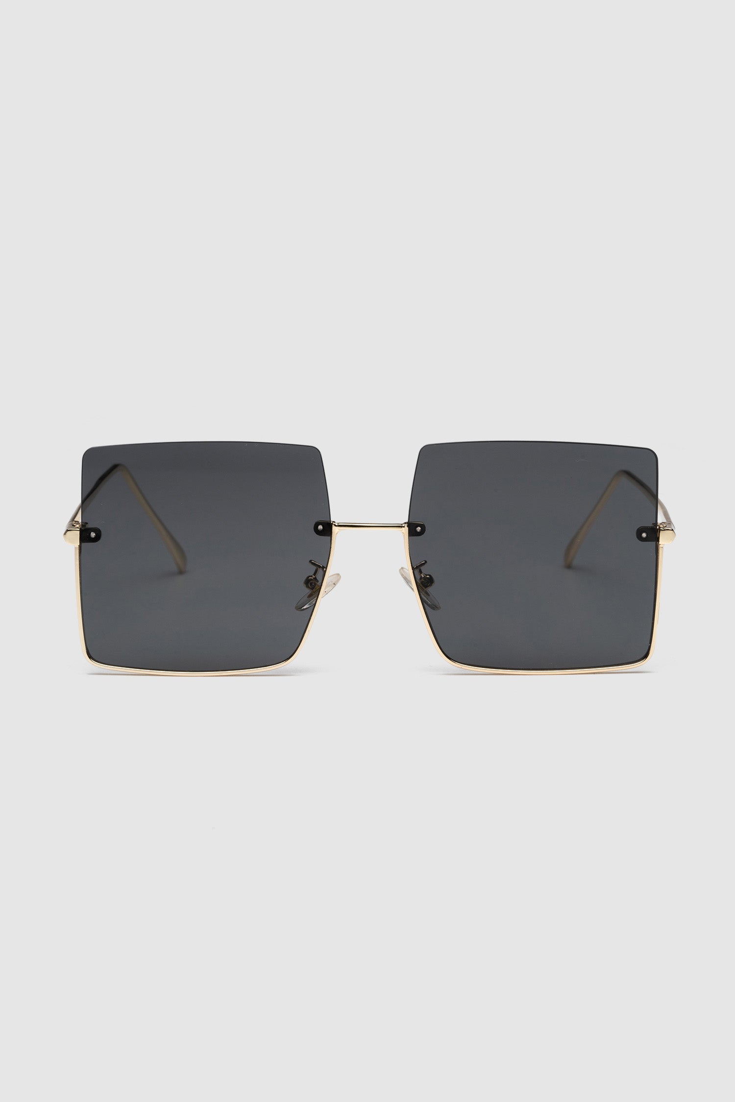 Chocolate Chain Detail Oversized Square Sunglasses