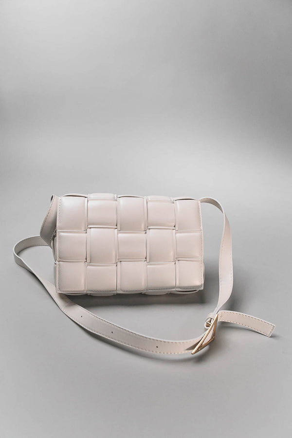 Pin Bag with Shoulder Strap - White