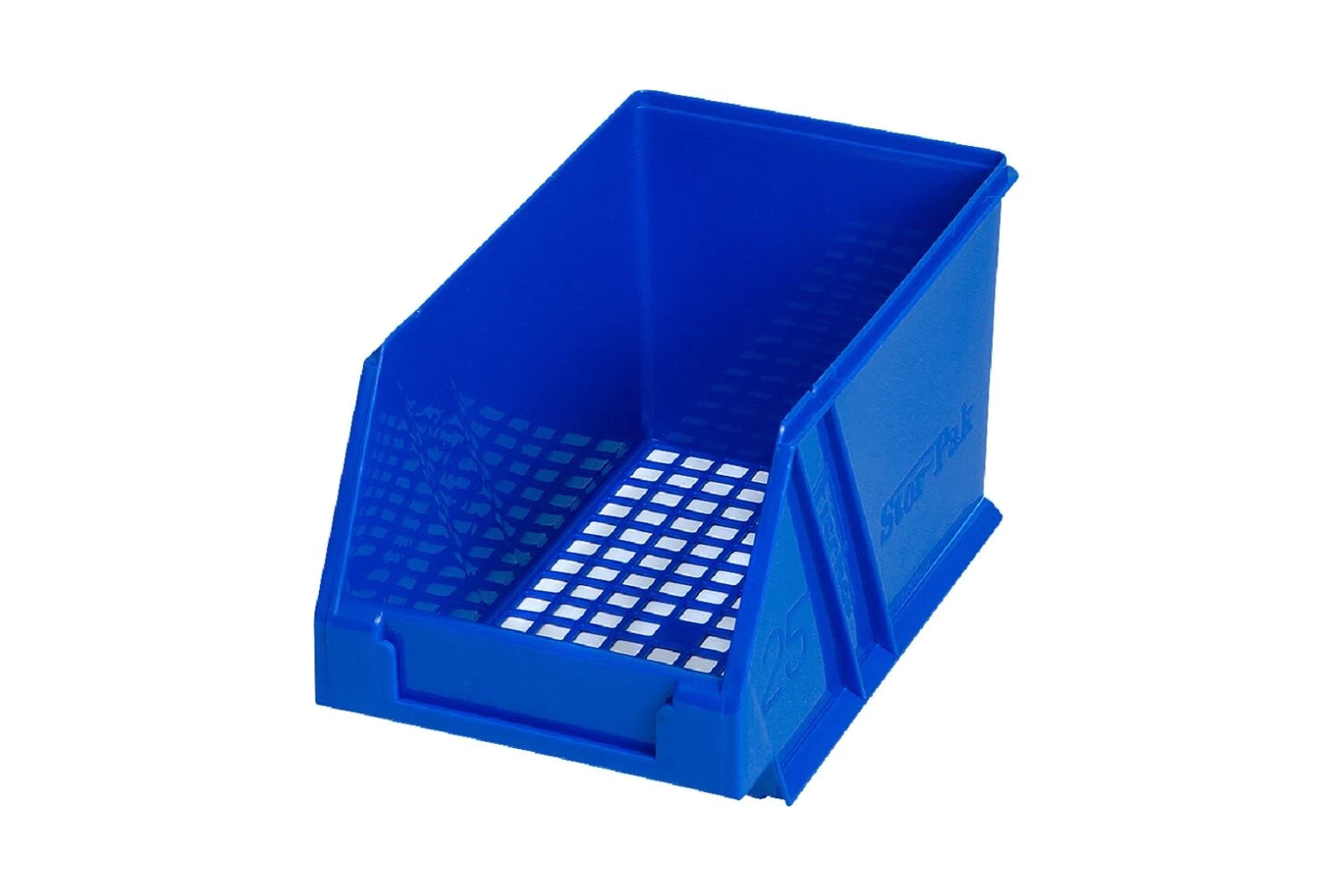 100 BLUE STACKING STORAGE PARTS BINS FOR GARAGE STORAGE BOX