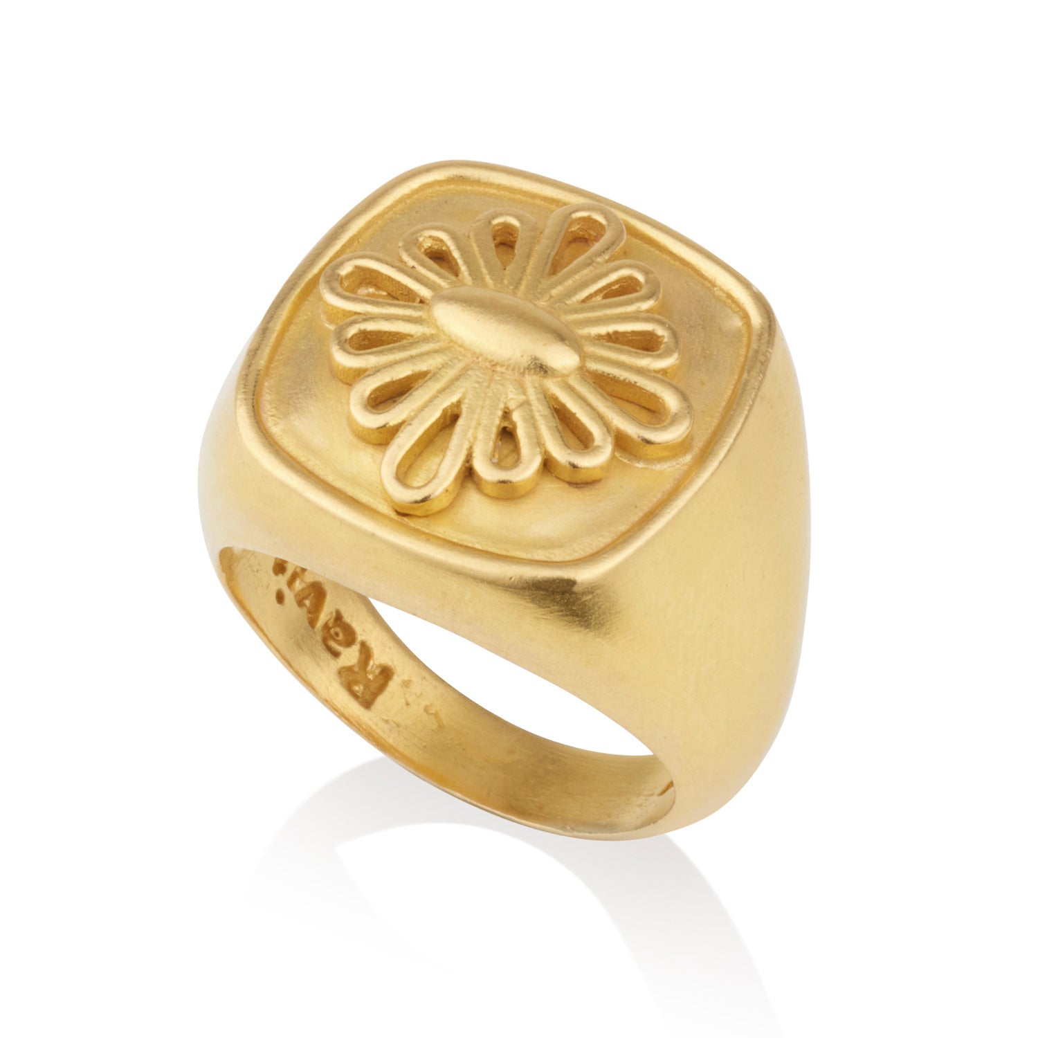 Old world inspired cushion cut Rosett signet ring – Orly Ravitz jewelry