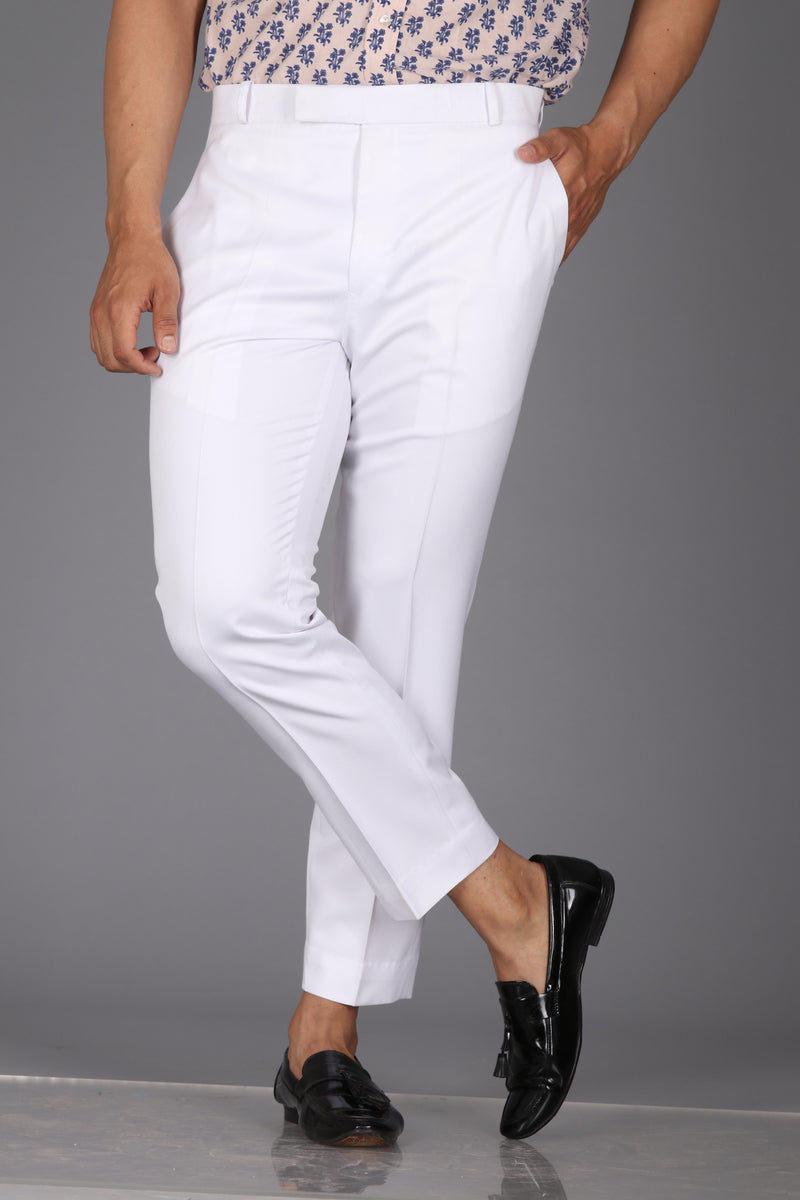 image 4 of white formal pant