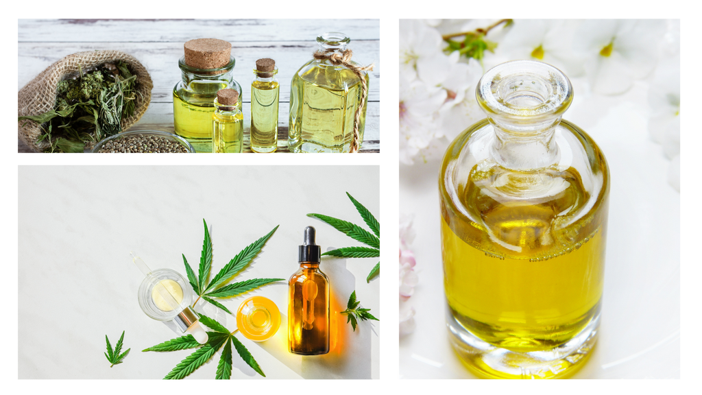 collage showing how to use CBD oil