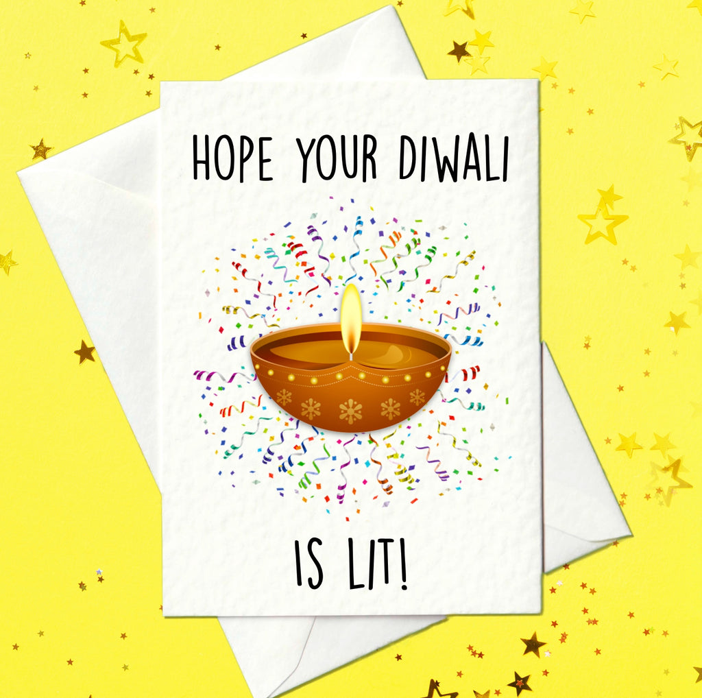 Diwali Card - I hope your Diwali is lit (A6) – Prickly Cards