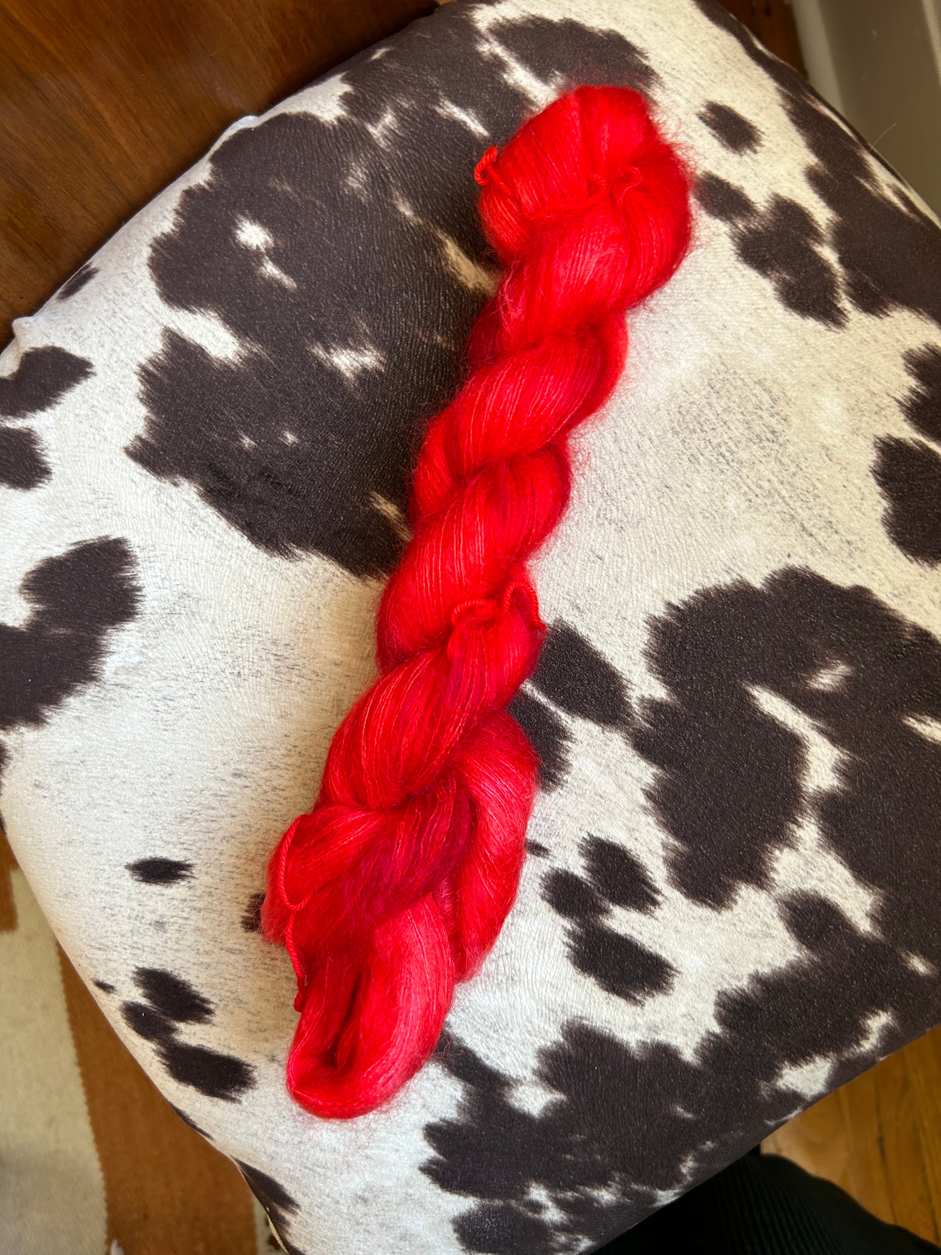 Red Hot OOAK on Mohair