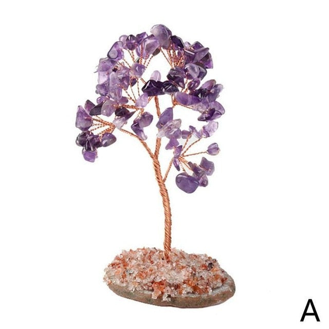 Natural Crystal Lucky Tree Amethyst Rose - Angela & Ives