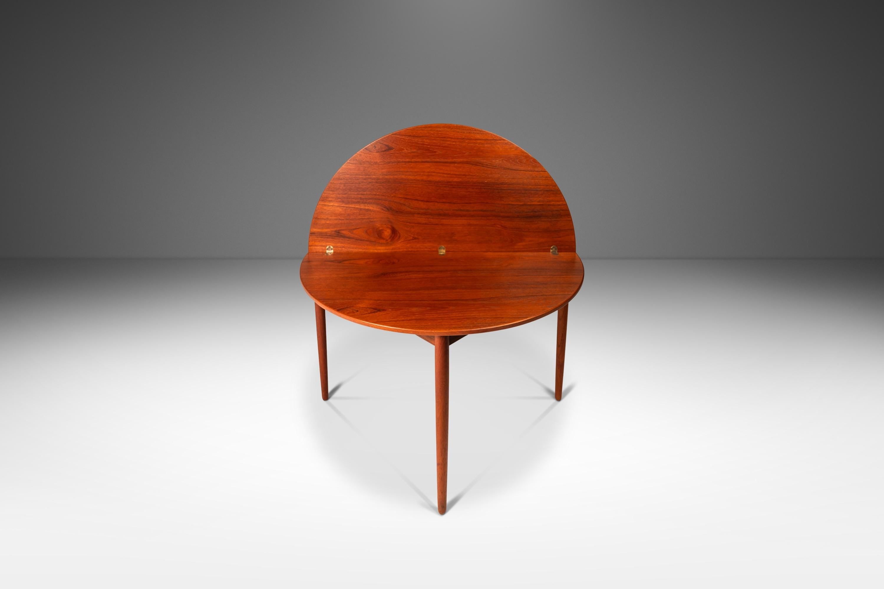 Rare Teak Folding Covertable Table by Poul Volther for Frem Røjle Converts from Console Table to Dinette Table, Denmark, c. 1960s