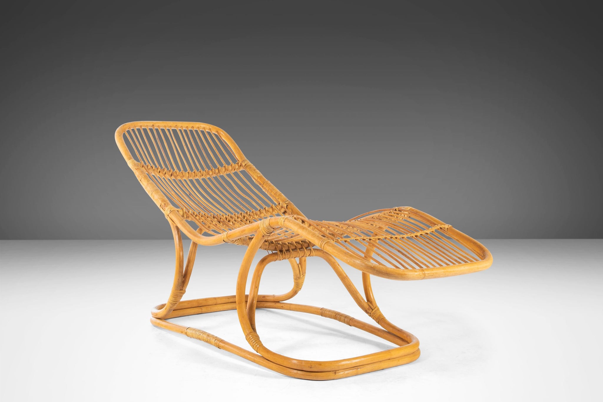 Rare Rattan Lounge / Chaise Lounge Attributed to for