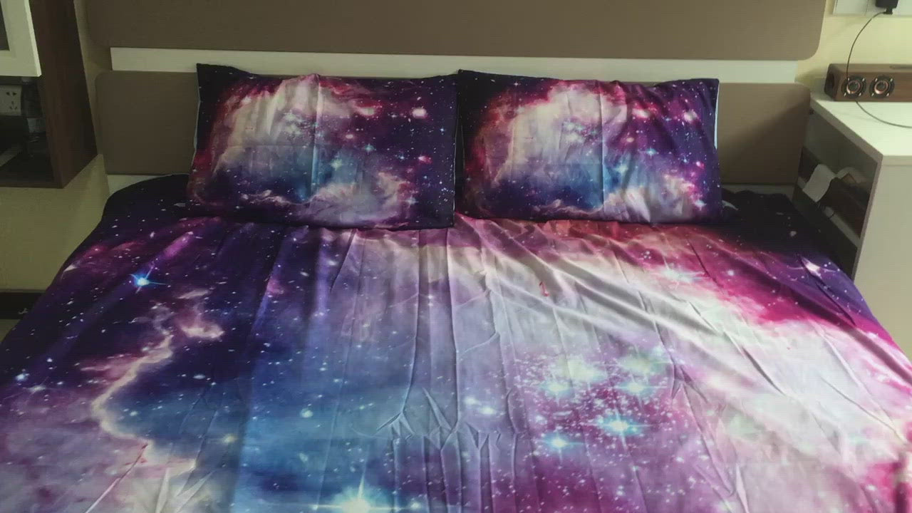 purple galaxy duvet cover