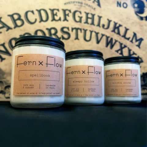 Fern x Flow Halloween-inspired scented soy candles