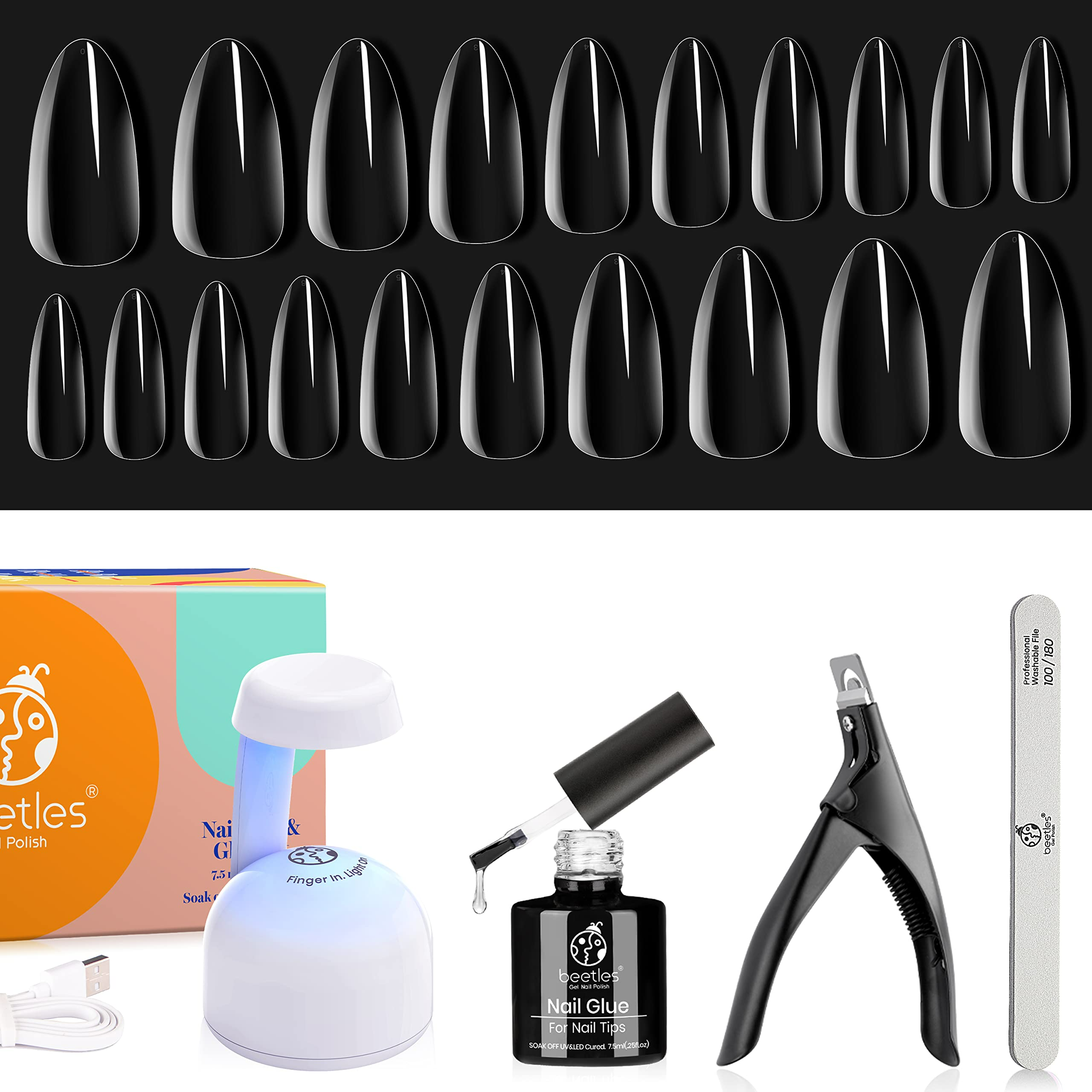 Buy Lick Acrylic Nails Set Reusable Artificial Fake/False Press on Nails  Extension Kit - 28 Pieces Online In India At Discounted Prices